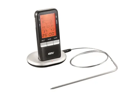 Gefu HÄNDI kuchyňský digitální teploměr se sondou / 0-250 °C / časovač / teplotní alarm