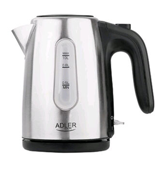 Adler AD 1273 stříbrná / Rychlovarná konvice / 1200 W / 1 L