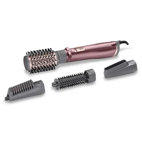 BaByliss AS960E růžová / Rotační kulma na vlasy / 50mm / 2 teploty / 4 nástavce / pouzdro / doprodej