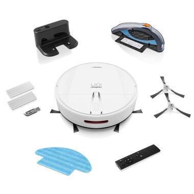 Niceboy ION Charles i4 bílá / Robotický vysavač s mopem / sací výkon 2000 Pa / prachová nádoba 600 ml / HEPA 