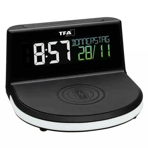 TFA 60.2028.01 - CHARGE-IT WIRELESS Digitální budík s možností bezdrátového nabíjení 