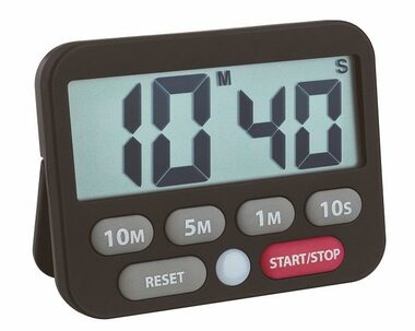 TFA 38.2038.01 Digitální časovač a stopky - černá