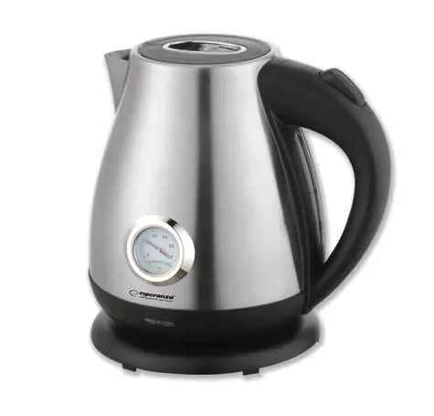 Esperanza EKK029 THAMES rychlovarná konvice stříbrná / 2200 W / 1.7 L / vestavěny teploměr / nerezová ocel a plast