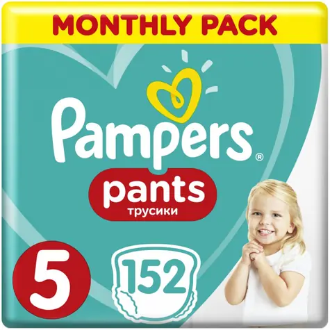 Pampers Pants Monthly Box (152 ks) / Plenkové kalhotky / Velikost 5 (12-17 kg)