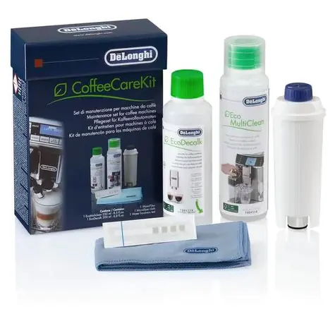 DeLonghi DLSC306 odvápňovací sada / Vodní filtr / EcoDecalk 200ml / EcoMultiClean 250ml / Útěrka / Test tvrdosti vody / doprodej