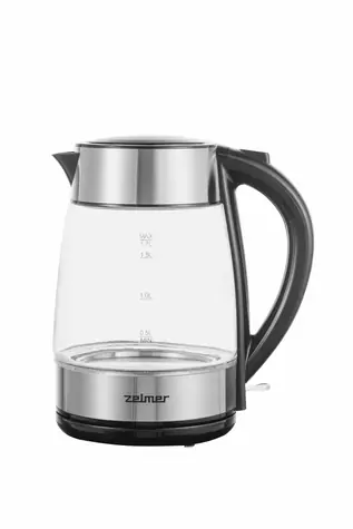 Zelmer ZCK8011 černo-stříbrná / Rychlovarná konvice / 2200 W / 1.7L / sklo / LED světlo