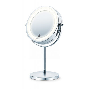 Beurer BS 55 kosmetické zrcátko / Průměr: 13 cm / 2 zrcadlové plochy / LED světlo / na baterii
