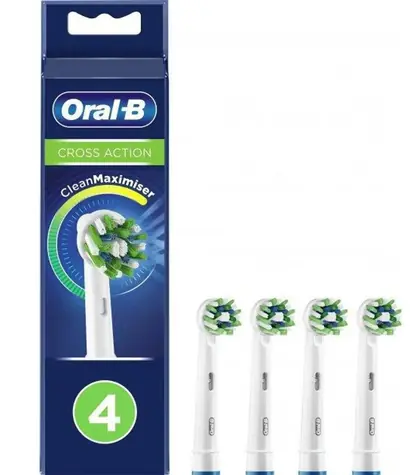 Oral-B EB 50-4 CrossAction bílá (4 ks) / náhradní hlavice rotačního kartáčku / pro kartáček Oral-B Cross Action