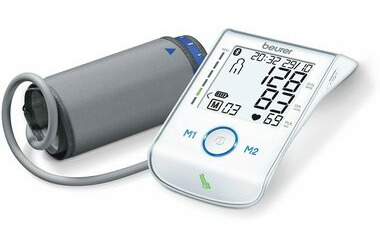 Beurer BM 85 tlakoměr na paži / plně automatický / Bluetooth / pulsoměr / detekce arytmie / paměť 2x60 míst
