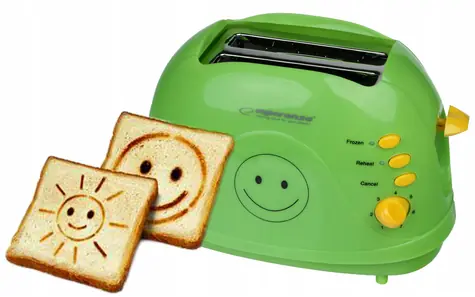 Esperanza EKT003 SMILEY multifunkční topinkovač 3v1 zelená / 750 W / 7 stupňů opékání