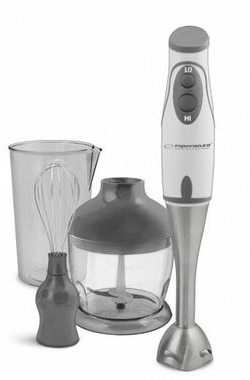 Esperanza EKM003E Pesto bílo-šedá / tyčový mixér / 450W / 2 rychlosti / příslušenství