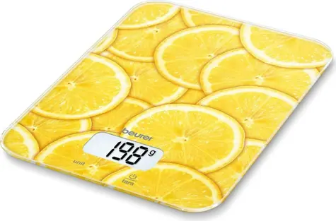 Beurer KS 19 Lemon / digitální kuchyňská váha / max. 5 kg / funkce TARE / g/lb/ml/oz