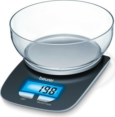 Beurer KS 25 / digitální kuchyňská váha / max. 3 kg / funkce TARE / g/kg/oz/lb
