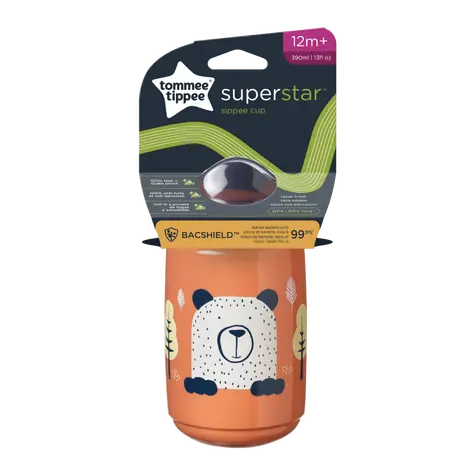 Tommee Tippee Superstar 390ml červená / Netekoucí hrnek / od 12 měsíců