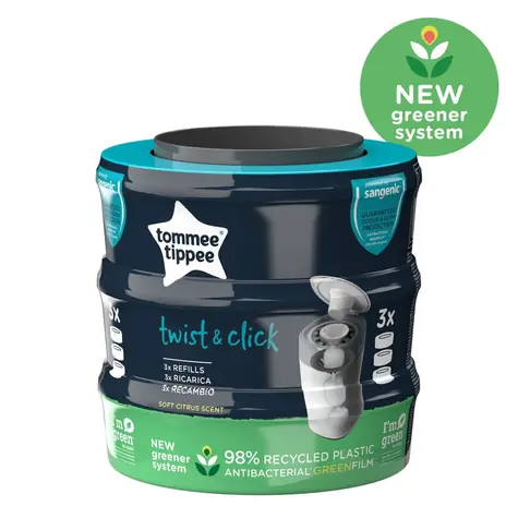 Tommee Tippee Twist & Click náhradní kazety, 3 ks