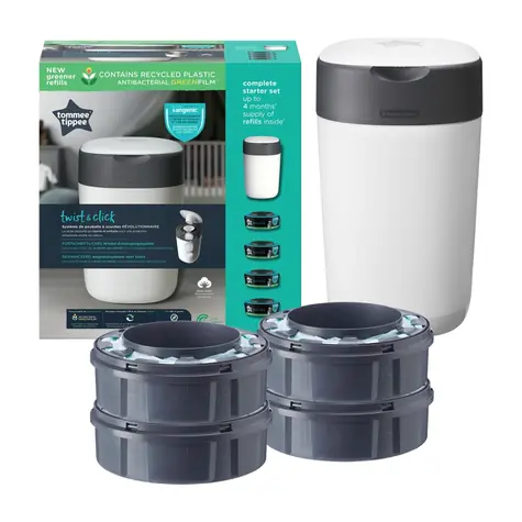Tommee Tippee Twist & Click koš na pleny + 4 kazety 