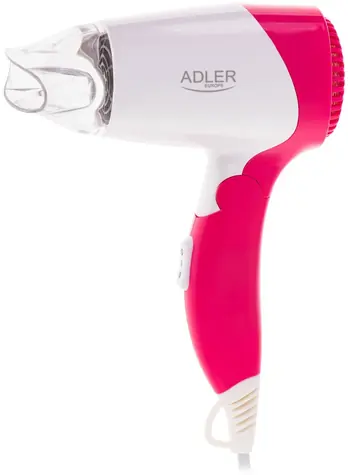 Adler AD 2259 růžová / Fén na vlasy / 1200 W / 2 teploty / 2 rychlosti / Koncentrátor  / doprodej