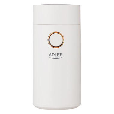 Adler AD 4446wg bílá / Mlýnek na kávu / zásobník 75g / 150 W 