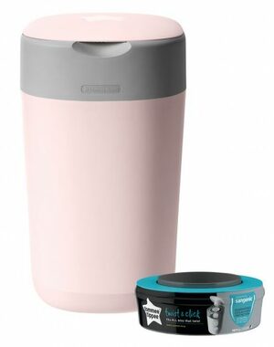 Tommee Tippee Sangenic Twist & Click růžová / Koš na pleny 
