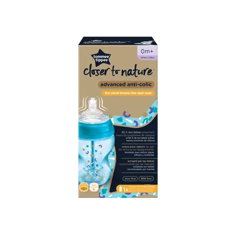 Tommee Tippee Kojenecká láhev C2N ANTI-COLIC Boy 260ml / od 0 měsíců