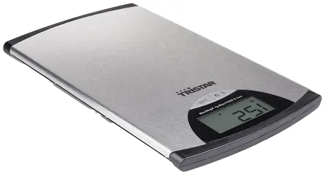 Tristar KW-2435 nerezová / digitální kuchyňská váha / max 5 kg / přesnost 1g / LCD