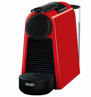DeLonghi EN85.R Nespresso Essenza Mini červená / Automatický kávovar / na kapsle Nespresso / 1370W / 19 bar / 0.5 L