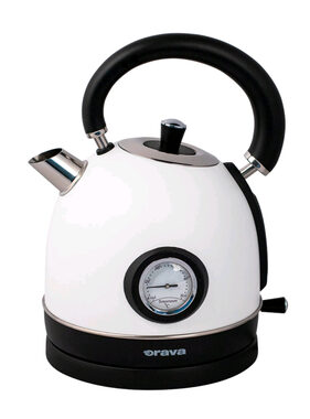 Orava Hiluxe 4 bílá / Rychlovarná konvice s analogovým teploměrem / 1850-2200W / 1.8 L / nerez