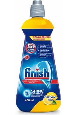 FINISH Shine & Protect 400 ml lemon / Leštidlo do myčky 