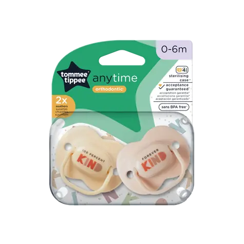 Tommee Tippee Šidítko C2N silikon Any Time 2ks | 0 - 6 měsíců