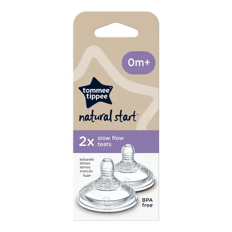 Tommee Tippee Náhradní savičky C2N pomalý průtok 2ks / od 0 měsíců