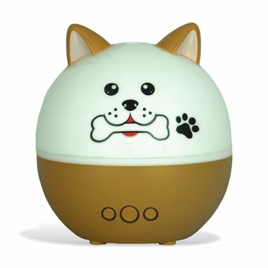 Airbi PET woof pes / Dětský aroma difuzér / režimy LED osvětlení 7 barev / ultrazvuková technologie / 250ml