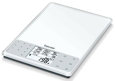 Beurer DS 61 bílá / digitální kuchyňská váha / max. 5 kg / LCD / Energetické a  Nutriční hodnoty pro 950 potravin