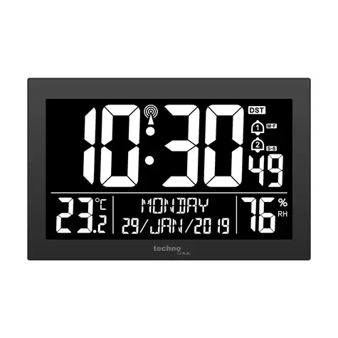 TechnoLine WS 8017 / Digitální nástěnné hodiny s budíkem