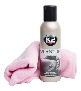 K2 QUANTUM 140G - ochranný syntetický vosk + útěrka z mikrovlákna 40x40cm