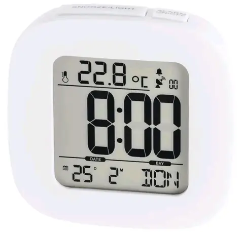 Hama RC 45 bílá / budík řízený rádiovým signálem