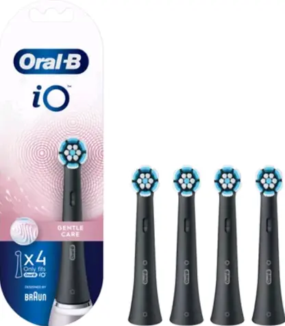 Oral-B Gentle Care iO černá 4ks / náhradní hlavice pro Gentle Care iO