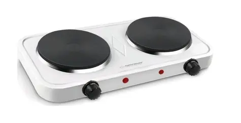 Esperanza EKH010W Cotopaxi bílá / Elektrický vařič / 2 plotny / 2x 1000W / 5 teplotních stupňů