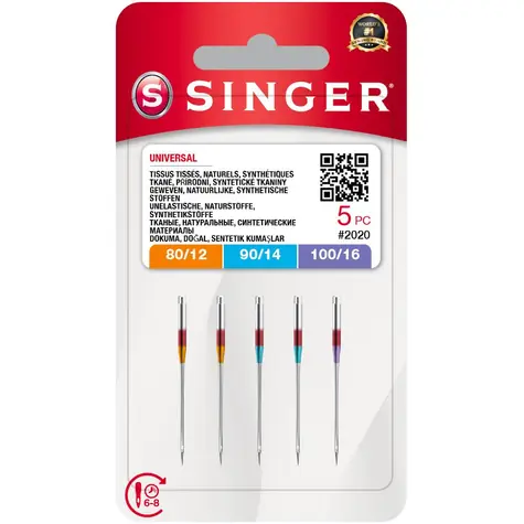 Singer 2020 - 80/12 & 90/14 & 100/16 5ks / Jehly / univerzální