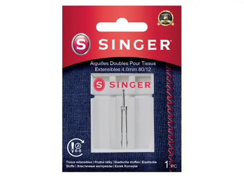 Singer Twin Stretch - 80/12 1ks / Dvojjehla / na streč / doprodej