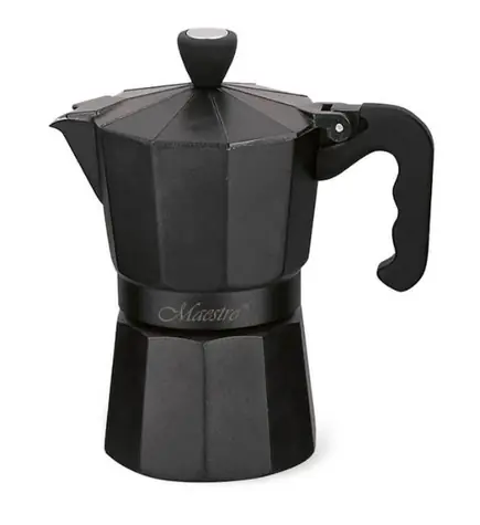 Maestro MR-1666-3 černá / Moka konvička / 3 šálky