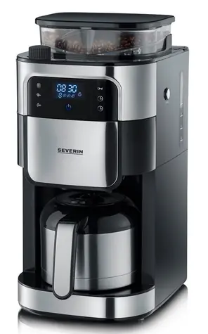 Severin KA 4814 / Kávovar na překapávanou kávu / 1000W / nádoba 1 litr / integrovaný mlýnek