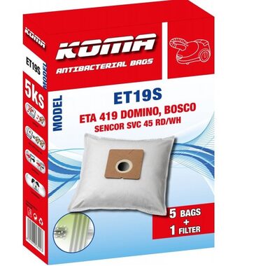 KOMA ET19S Sáčky do vysavače ETA Domino 1419 / 5ks