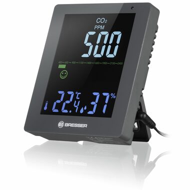 Bresser CO2 měřič kvality vzduchu šedá / CO2 / teplota / vlhkost