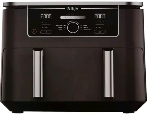 Ninja AF400EU černá / dualní horkovzdušná fritéza / 2470W / 9.5 l / 6 programů 