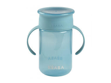 Beaba Hrnek trénovací 360° Blue 340 ml 12m+
