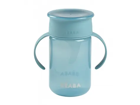 Beaba Hrnek trénovací 360° Blue 340 ml 12m+