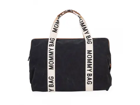 Childhome Přebalovací taška Mommy Bag Canvas Black / 55 x 30 x 40 cm / nosnost 5 kg