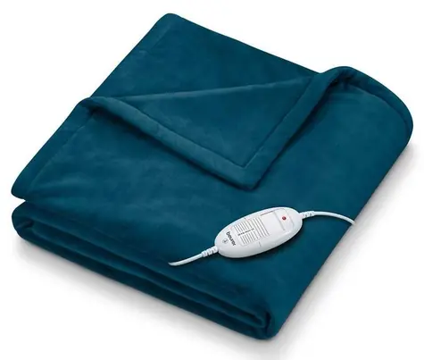 Beurer HD 75 modrá / vyhřívací deka / 100 W / 6 nastavení teploty / 180 x 130 cm