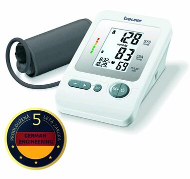 Beurer BM 26 bílá / tlakoměr / LCD displej / 4x AA 