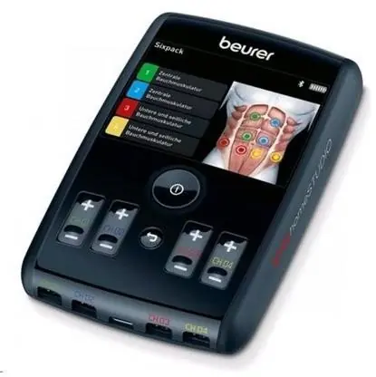 Beurer EM 95 černá / elektrostimulátor / 40 programů / barvený TFT displej / 3.5" / Li-Ion 